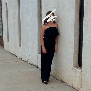 Elegant Black Strapless Jumpsuit